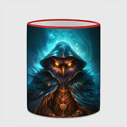 Кружка 3D Сова в колдовской мантии, цвет: 3D-красный кант — фото 2
