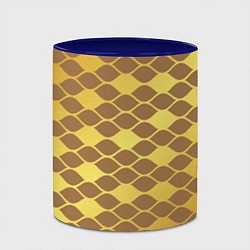 Кружка 3D Golden pattern, цвет: 3D-белый + синий — фото 2
