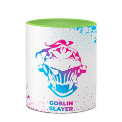Кружка 3D Goblin Slayer neon gradient style, цвет: 3D-белый + светло-зеленый — фото 2