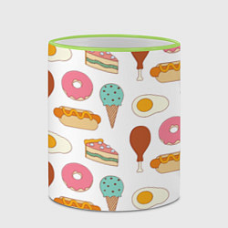 Кружка 3D Tasty food, цвет: 3D-светло-зеленый кант — фото 2