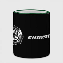 Кружка 3D Chrysler speed на темном фоне со следами шин: надп, цвет: 3D-зеленый кант — фото 2