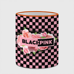 Кружка 3D Blackpink logo roses, цвет: 3D-оранжевый кант — фото 2