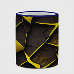 Кружка 3D Угольные разломы, цвет: 3D-синий кант — фото 2