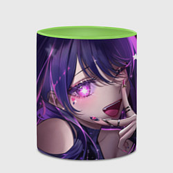 Кружка 3D Oshi no ko - ай хошино, цвет: 3D-белый + светло-зеленый — фото 2