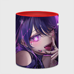 Кружка 3D Oshi no ko - ай хошино, цвет: 3D-белый + красный — фото 2