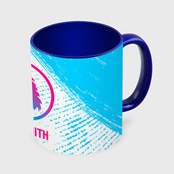 Кружка 3D Aerosmith neon gradient style, цвет: 3D-белый + синий