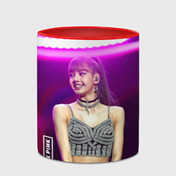 Кружка 3D Blackpink Lisa awarded, цвет: 3D-белый + красный — фото 2