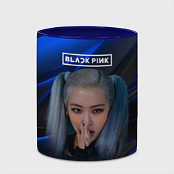 Кружка 3D Rose Blackpink kpop, цвет: 3D-белый + синий — фото 2