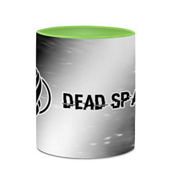 Кружка 3D Dead Space glitch на светлом фоне: надпись и симво, цвет: 3D-белый + светло-зеленый — фото 2