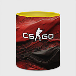 Кружка 3D Dark red CS GO, цвет: 3D-белый + желтый — фото 2