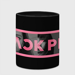 Кружка 3D Логотип Blackpink с фото участниц, цвет: 3D-белый + черный — фото 2