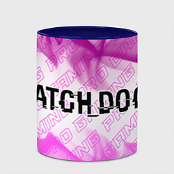 Кружка 3D Watch Dogs pro gaming: надпись и символ, цвет: 3D-белый + синий — фото 2