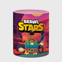 Кружка 3D Brawlstars 8bit ghost, цвет: 3D-белый + розовый — фото 2