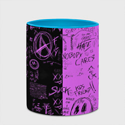 Кружка 3D Dead inside purple black, цвет: 3D-белый + небесно-голубой — фото 2