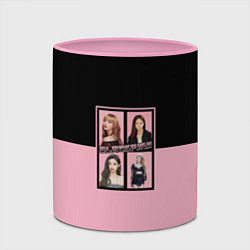 Кружка 3D Черно-розовые K-pop группа, цвет: 3D-белый + розовый — фото 2