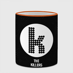 Кружка 3D The Killers glitch на темном фоне, цвет: 3D-оранжевый кант — фото 2