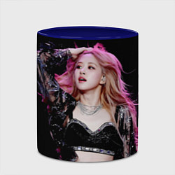 Кружка 3D Blackpink Rose Pink hair, цвет: 3D-белый + синий — фото 2