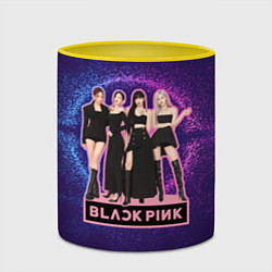 Кружка 3D Blackpink девушки с лого, цвет: 3D-белый + желтый — фото 2