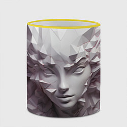 Кружка 3D Скульптура с шипами, цвет: 3D-желтый кант — фото 2