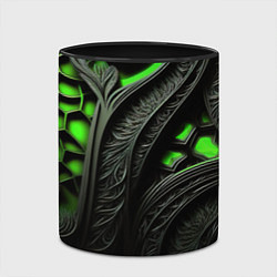 Кружка 3D Green black abstract, цвет: 3D-белый + черный — фото 2