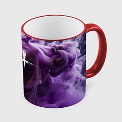 Кружка 3D Dead By Daylight Logo Smoke, цвет: 3D-красный кант