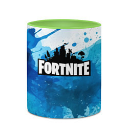 Кружка 3D Fortnite Logo Paint, цвет: 3D-белый + светло-зеленый — фото 2