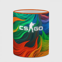 Кружка 3D Cs Go Logo Color, цвет: 3D-оранжевый кант — фото 2