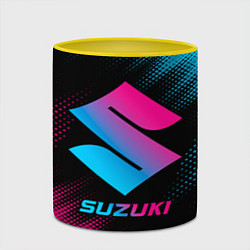 Кружка 3D Suzuki - neon gradient, цвет: 3D-белый + желтый — фото 2