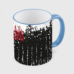 Кружка 3D Лапа медведя, цвет: 3D-небесно-голубой кант