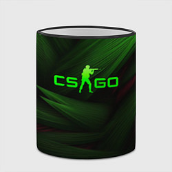 Кружка 3D CS GO green logo, цвет: 3D-черный кант — фото 2