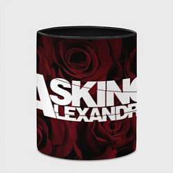 Кружка 3D Asking Alexandria roses, цвет: 3D-белый + черный — фото 2