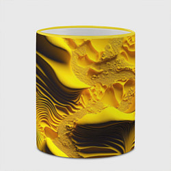 Кружка 3D Желтая объемная текстура, цвет: 3D-желтый кант — фото 2