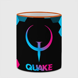 Кружка 3D Quake - neon gradient, цвет: 3D-оранжевый кант — фото 2