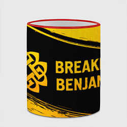 Кружка 3D Breaking Benjamin - gold gradient: надпись и симво, цвет: 3D-красный кант — фото 2