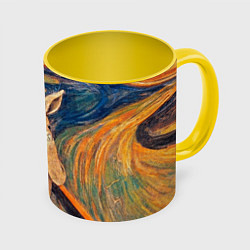 Кружка 3D Картина Крик - кролик, цвет: 3D-белый + желтый