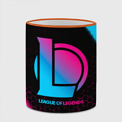 Кружка 3D League of Legends - neon gradient, цвет: 3D-оранжевый кант — фото 2