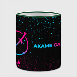 Кружка 3D Akame ga Kill - neon gradient: надпись и символ, цвет: 3D-зеленый кант — фото 2
