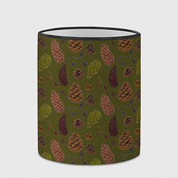 Кружка 3D Шишки разные, цвет: 3D-черный кант — фото 2
