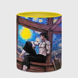 Кружка 3D Берсерк и небо Ван Гога, цвет: 3D-белый + желтый — фото 2