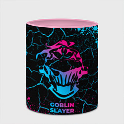 Кружка 3D Goblin Slayer - neon gradient, цвет: 3D-белый + розовый — фото 2