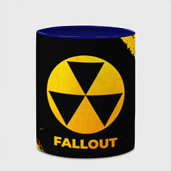Кружка 3D Fallout - gold gradient, цвет: 3D-белый + синий — фото 2