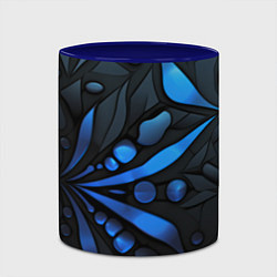 Кружка 3D Black blue elements, цвет: 3D-белый + синий — фото 2