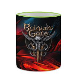 Кружка 3D Baldurs Gate 3 logo, цвет: 3D-светло-зеленый кант — фото 2