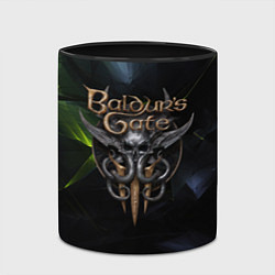 Кружка 3D Baldurs Gate 3 logo dark green, цвет: 3D-белый + черный — фото 2