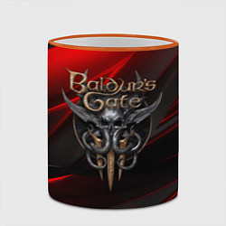Кружка 3D Baldurs Gate 3 logo geometry, цвет: 3D-оранжевый кант — фото 2