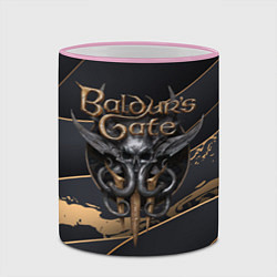 Кружка 3D Baldurs Gate 3 logo dark logo, цвет: 3D-розовый кант — фото 2