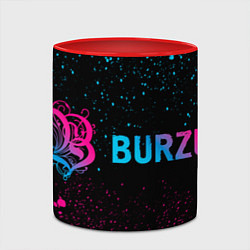 Кружка 3D Burzum - neon gradient: надпись и символ, цвет: 3D-белый + красный — фото 2
