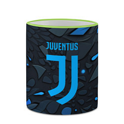 Кружка 3D Juventus blue logo, цвет: 3D-светло-зеленый кант — фото 2