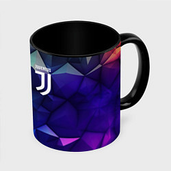 Кружка 3D Juventus logo blue, цвет: 3D-белый + черный