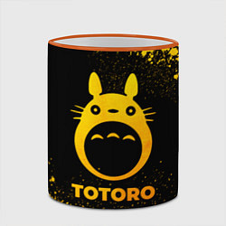 Кружка 3D Totoro - gold gradient, цвет: 3D-оранжевый кант — фото 2